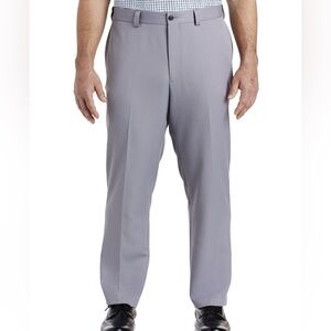 Oak Hill DXL Pants Grey Microfiber Waist-Relaxer Men’s Pants Slacks Sz 46 x 30